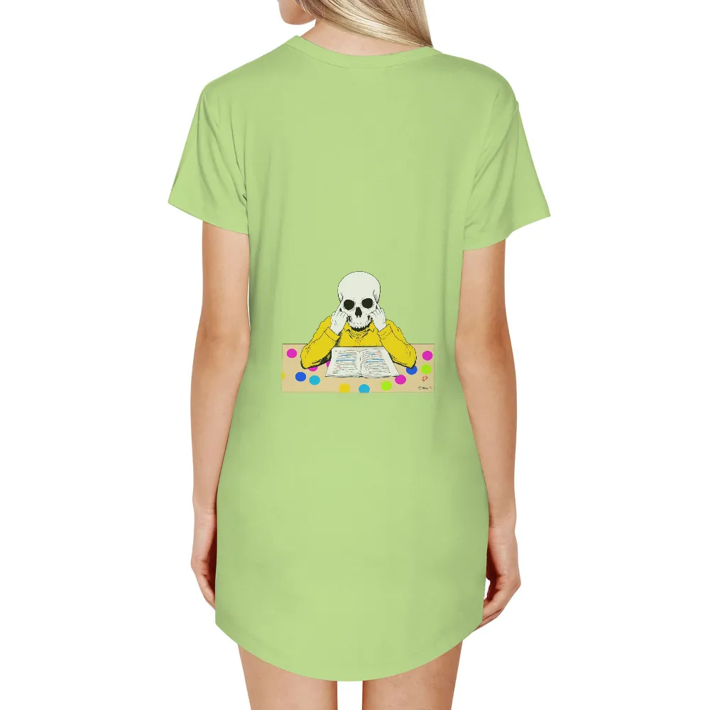 T-Shirts Custom: Skeleton Study - Whimsical Wisdom|kobe skeleton