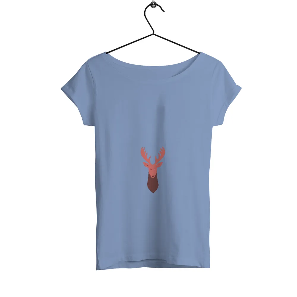 TShirt Printing: Minimalist Deer Head - Tranquility and Strength|forest doraemon t shirt