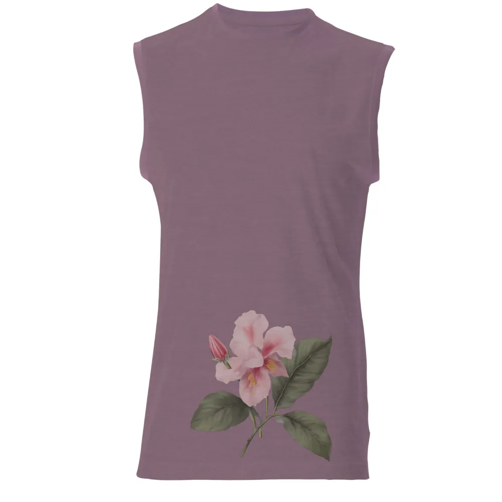 Graphic Tees: Blossom of Serenity - Nature's Peaceful Embrace|bud light muscle shirt