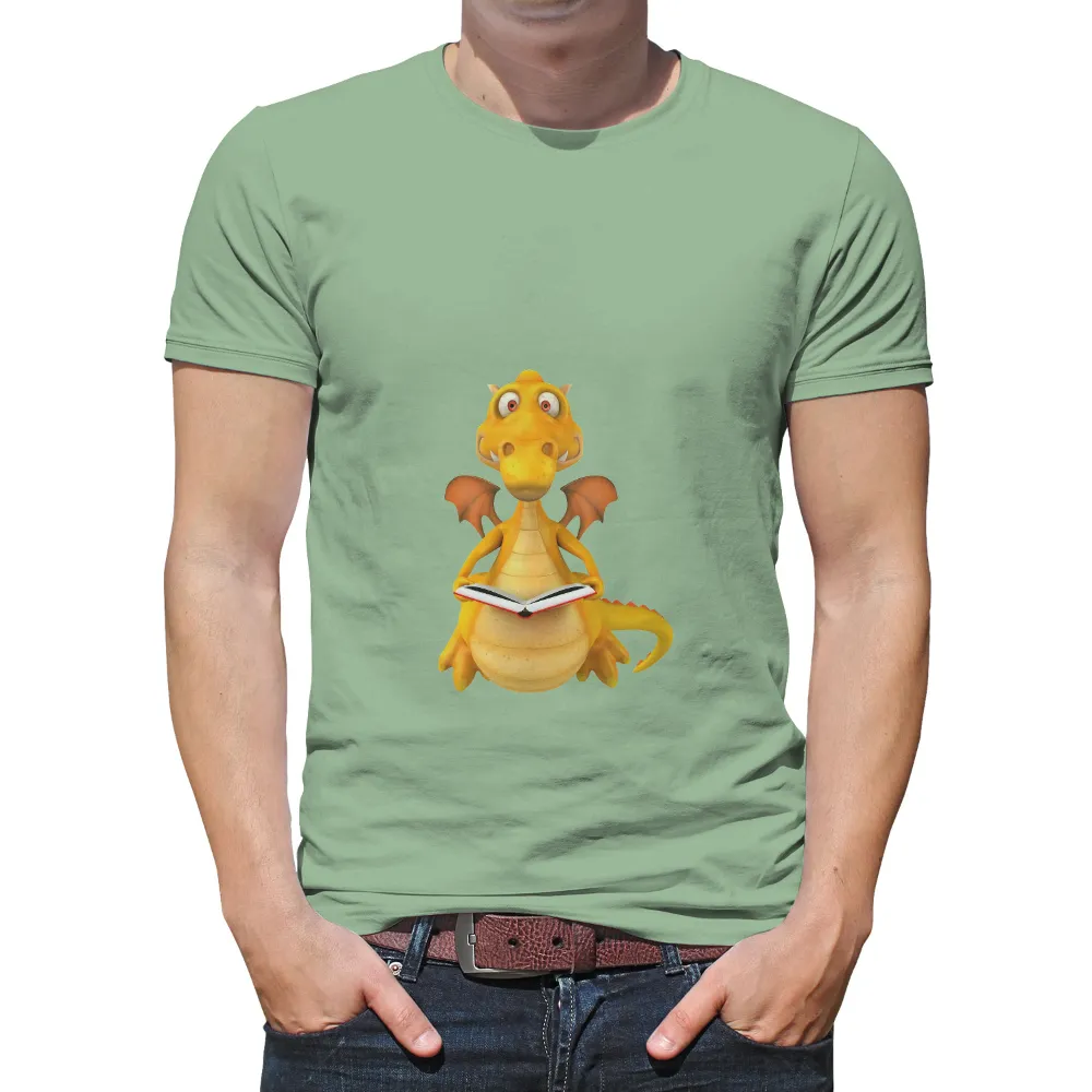 T-Shirts Design: Zephyr the Wise Dragon - Reading and Learning|adventure time dancing with monsters shirt