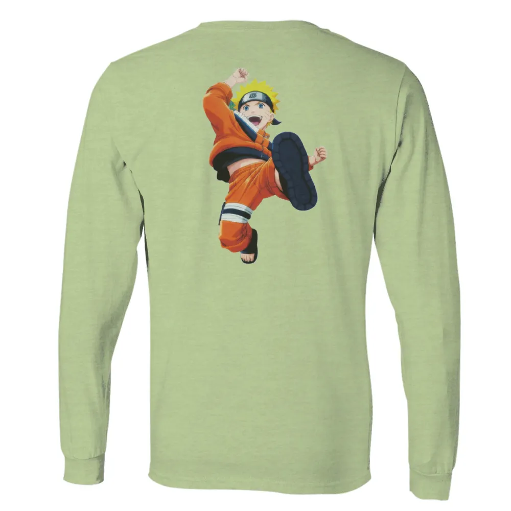 Naruto Uzumaki TShirt Printing: Never Give Up Spirit|men naruto pants