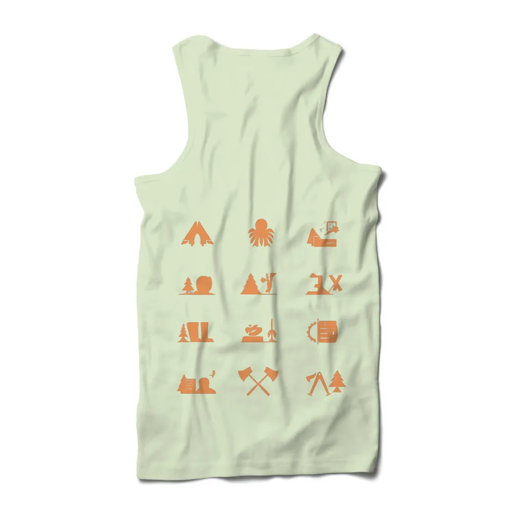 Custom Vintage Adventure Wear with Camping Icons|vintage colt 45 shirt