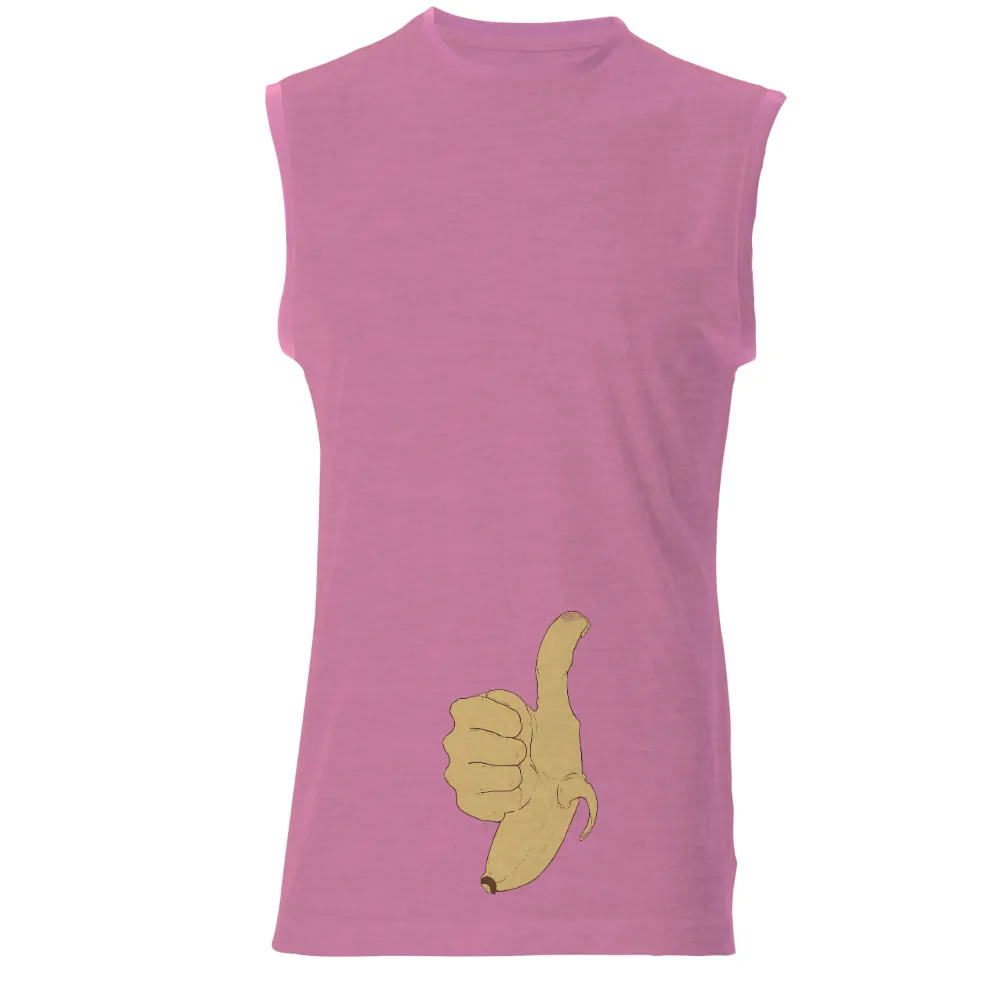 T-Shirt Printing: Banana Thumbs Up - Quirky Positivity|banana republic premium pima cotton t shirt