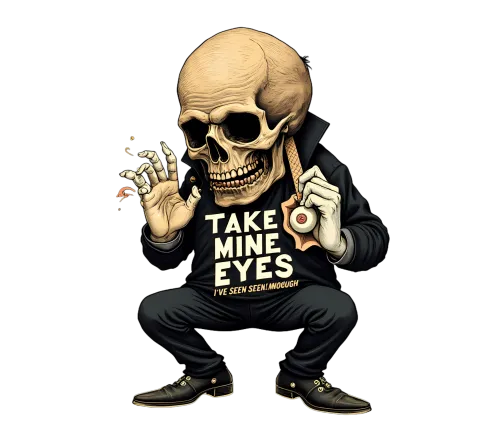 T-Shirts Pattern: Take Mine Eyes - Dark Humor & Existential Weariness