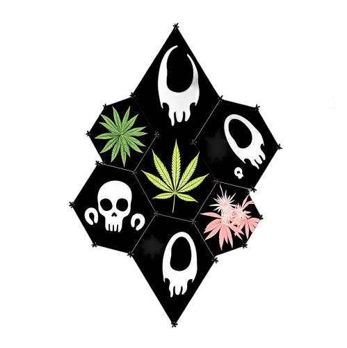 Shirts Graphic Tees - Cannabis Leaf, Skull, Ghost, Hand - Artistic Design