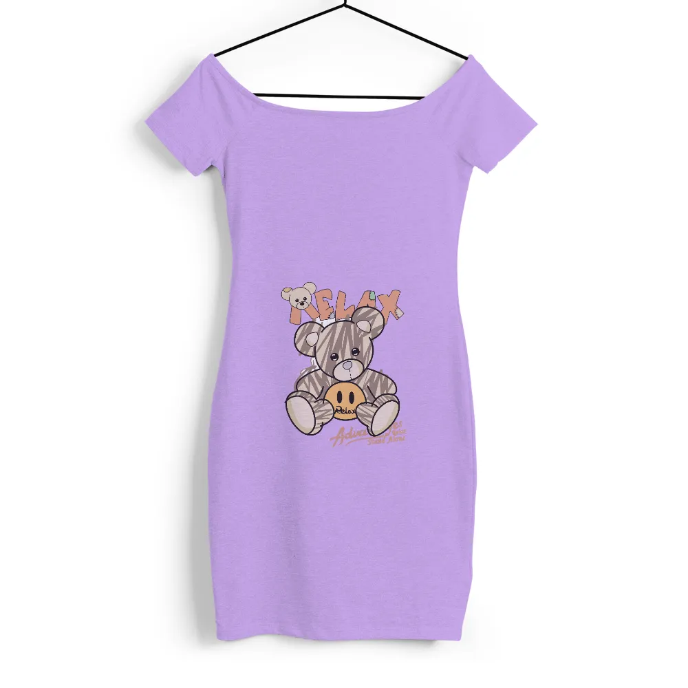 T-Shirts Design: Relax with a Whimsical Teddy Bear|men's haggar classic fit premium comfort spread collar dress