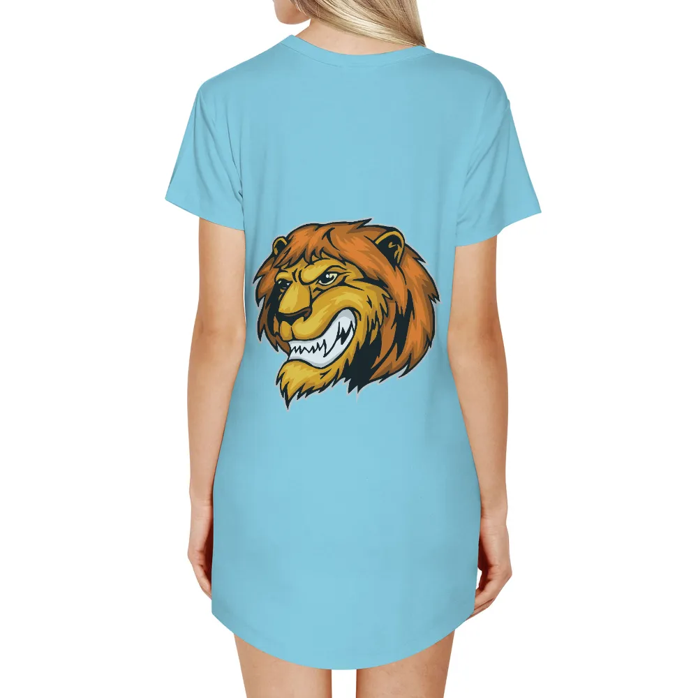 Tee Shirt Printing: Lion Head Design - Strength and Courage|silk floral print shirt animal crossing