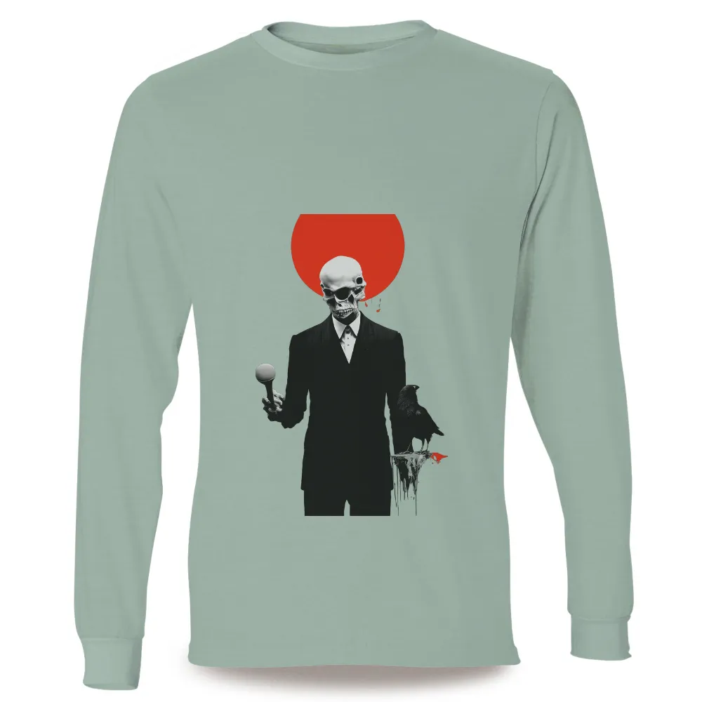 Graphic Tees: Skeleton in Black Suit with Ice Cream - Artistic Design|skeleton shirt roblox