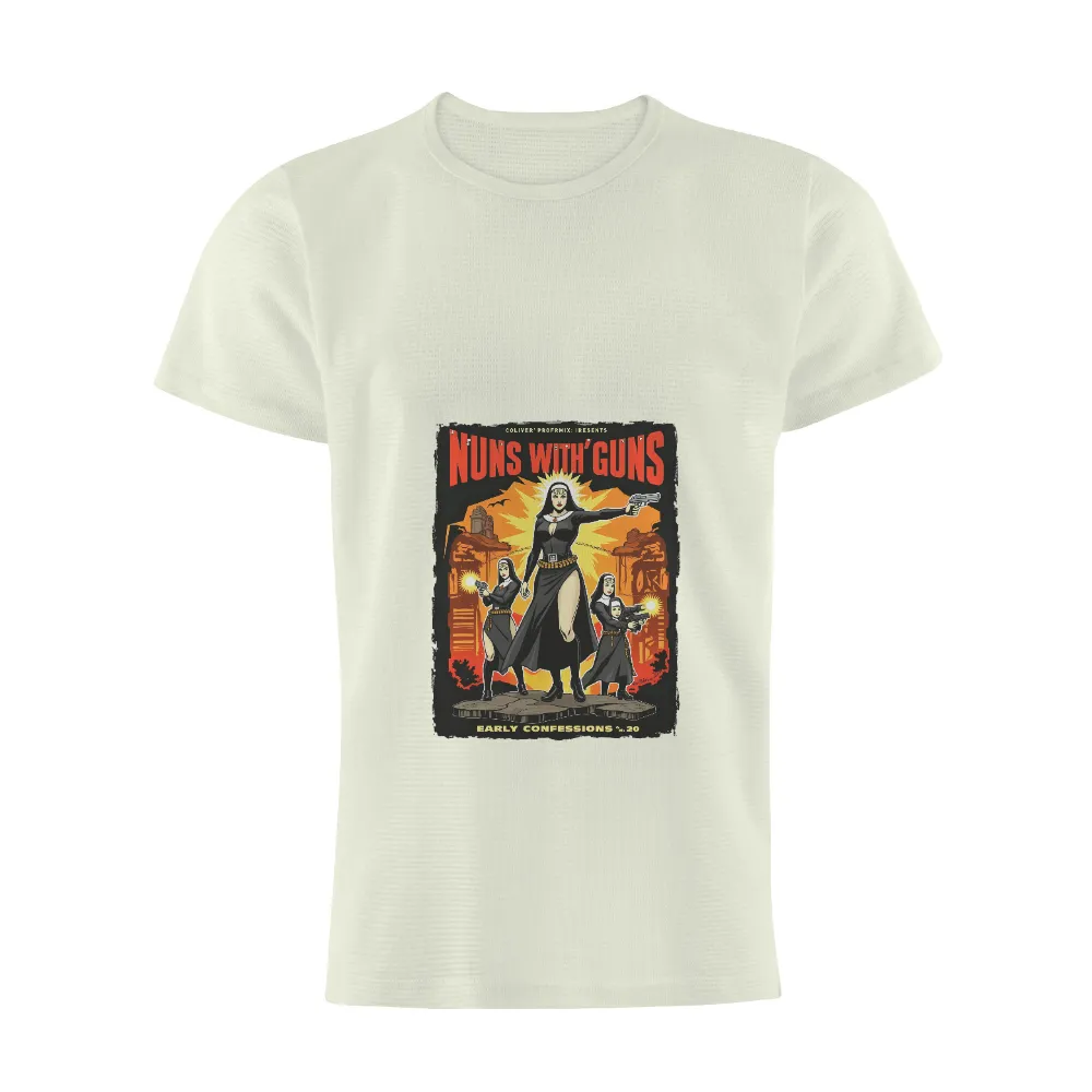 Graphic Tees: Nuns with Guns - Pop Culture & Empowerment| Powerful nun stance