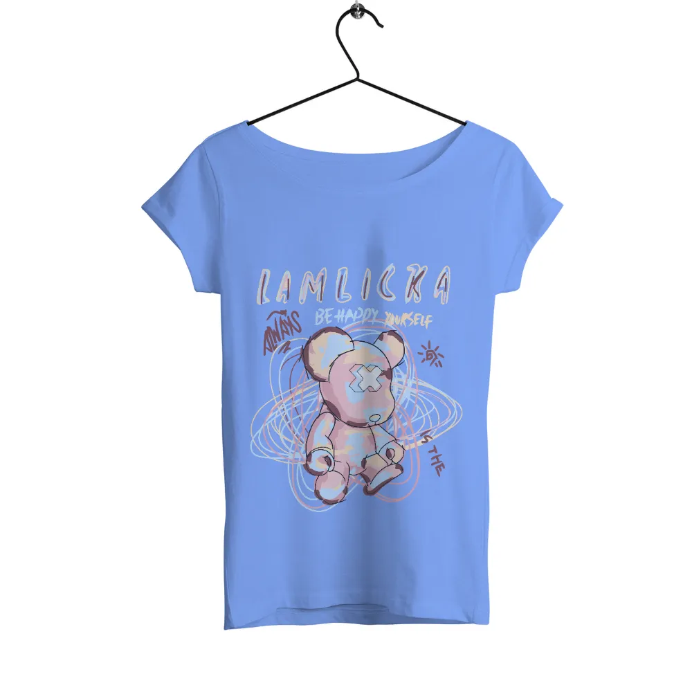 Custom T-Shirt Printing: Resilient Teddy Bear - Pastel Colors and Abstract Lines|vintage space camp t shirt