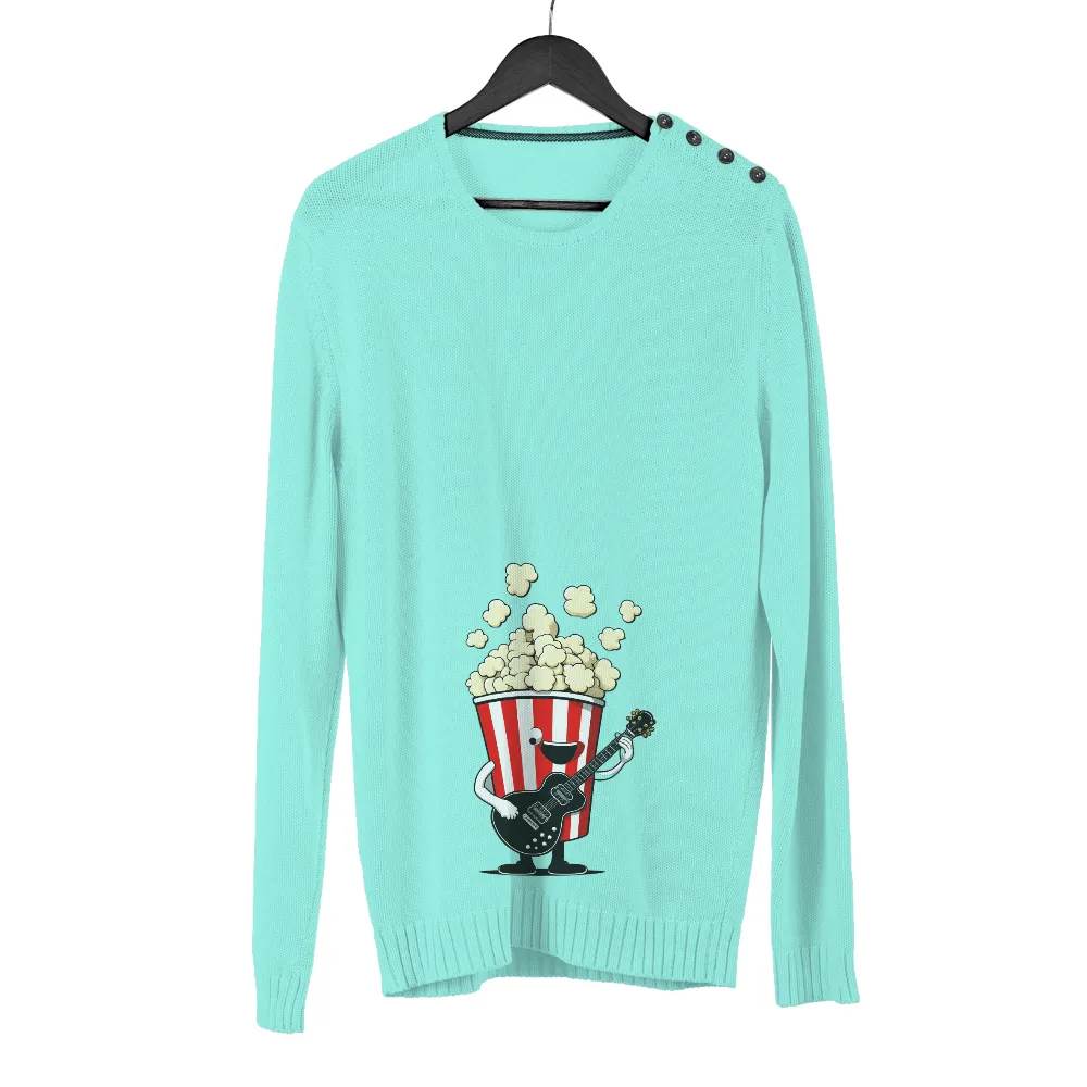 Graphic Tees: Poppy the Popcorn Bucket Playing Guitar|animal crossing music fest shirt