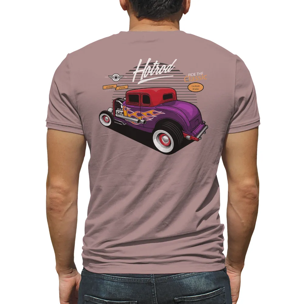 Graphic Tees: Hotrod Classic - Vintage Style Flame Design|hot rod and muscle car t shirts