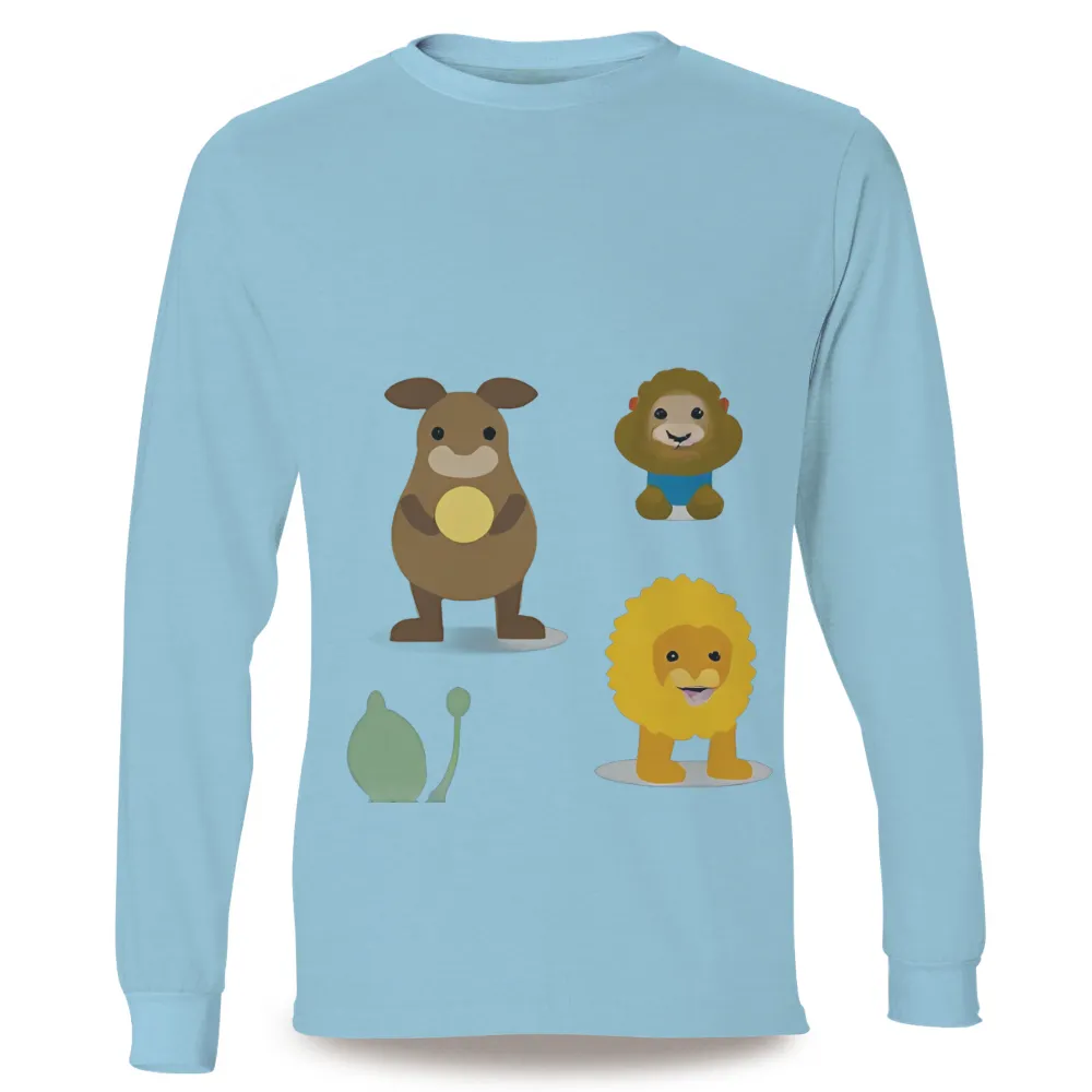 Customized Tee Shirts: Spread Joy and Good Fortune with Lions and Kangaroo|hi happy monday shirt