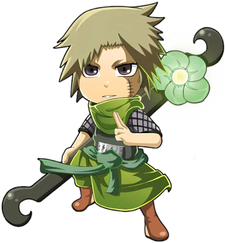 T-Shirts Pattern: Kaze's Journey - Anime Ninja with Green Outfit and Hammer