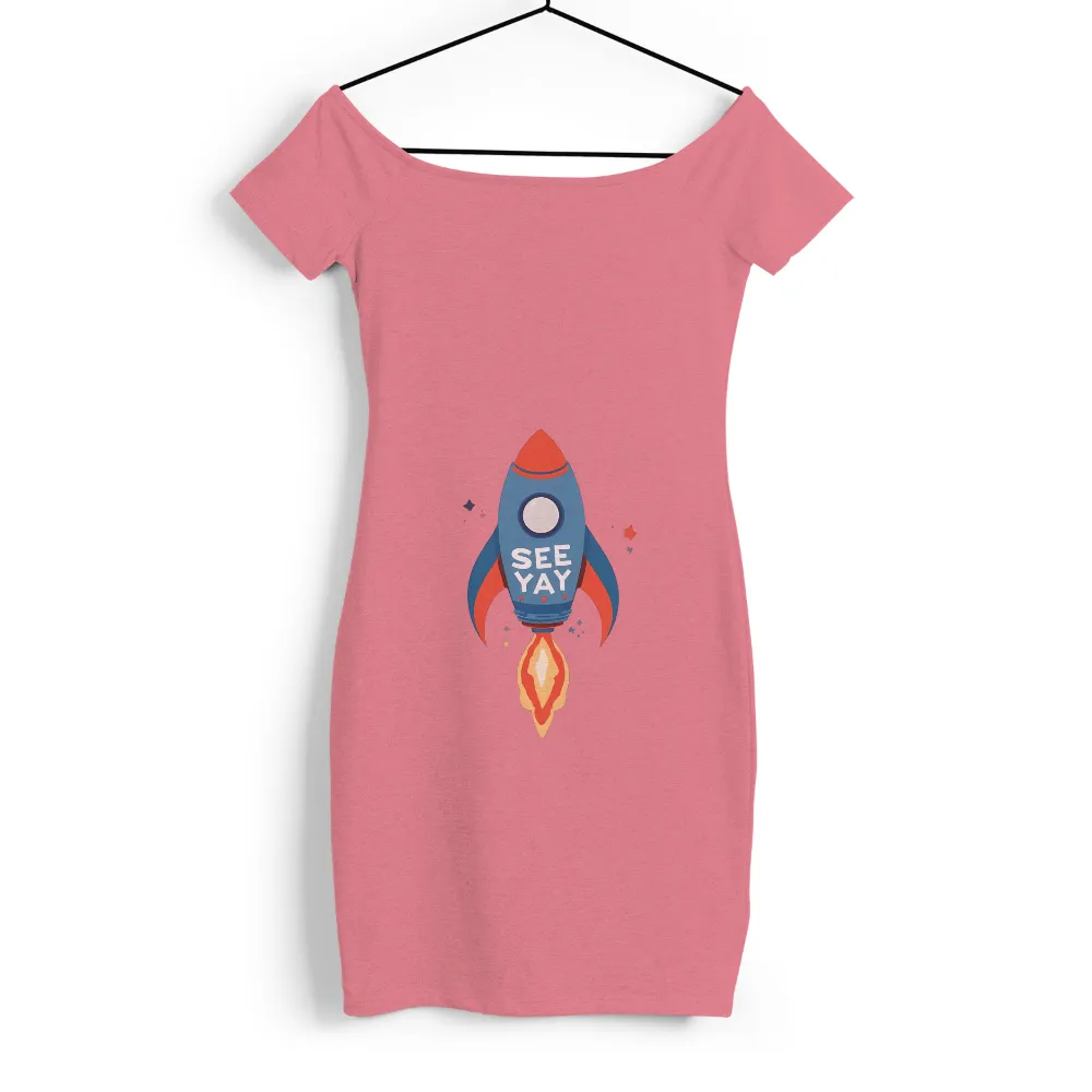 TShirt Design: Blast Off with SEE YAY Rocket|capitalist nostalgia shirt