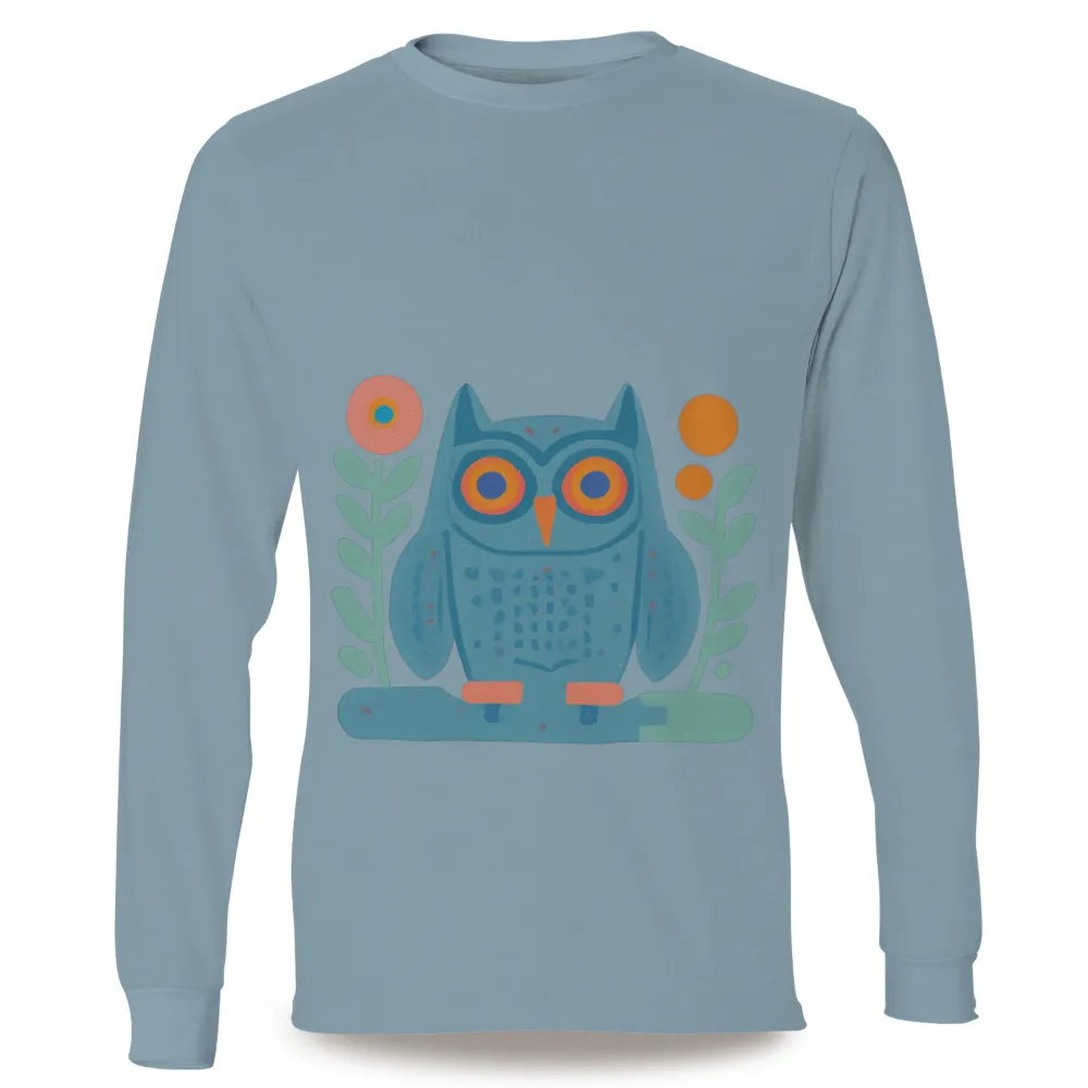 Whimsical Vintage Style Owl Design: Custom Print Art|top gun vintage shirt