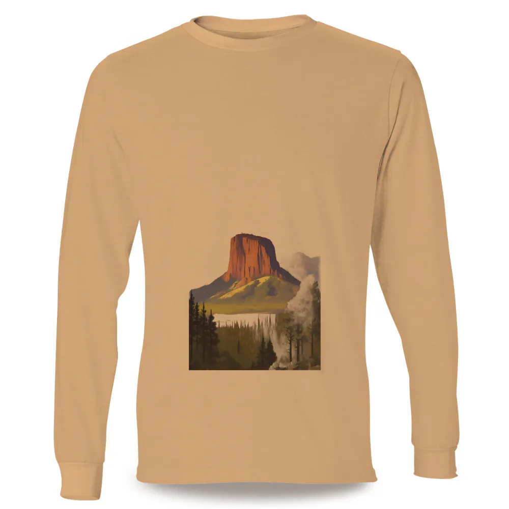 TShirt Printing: Majestic Mountain Sunset - Nature's Harmony|sunset t