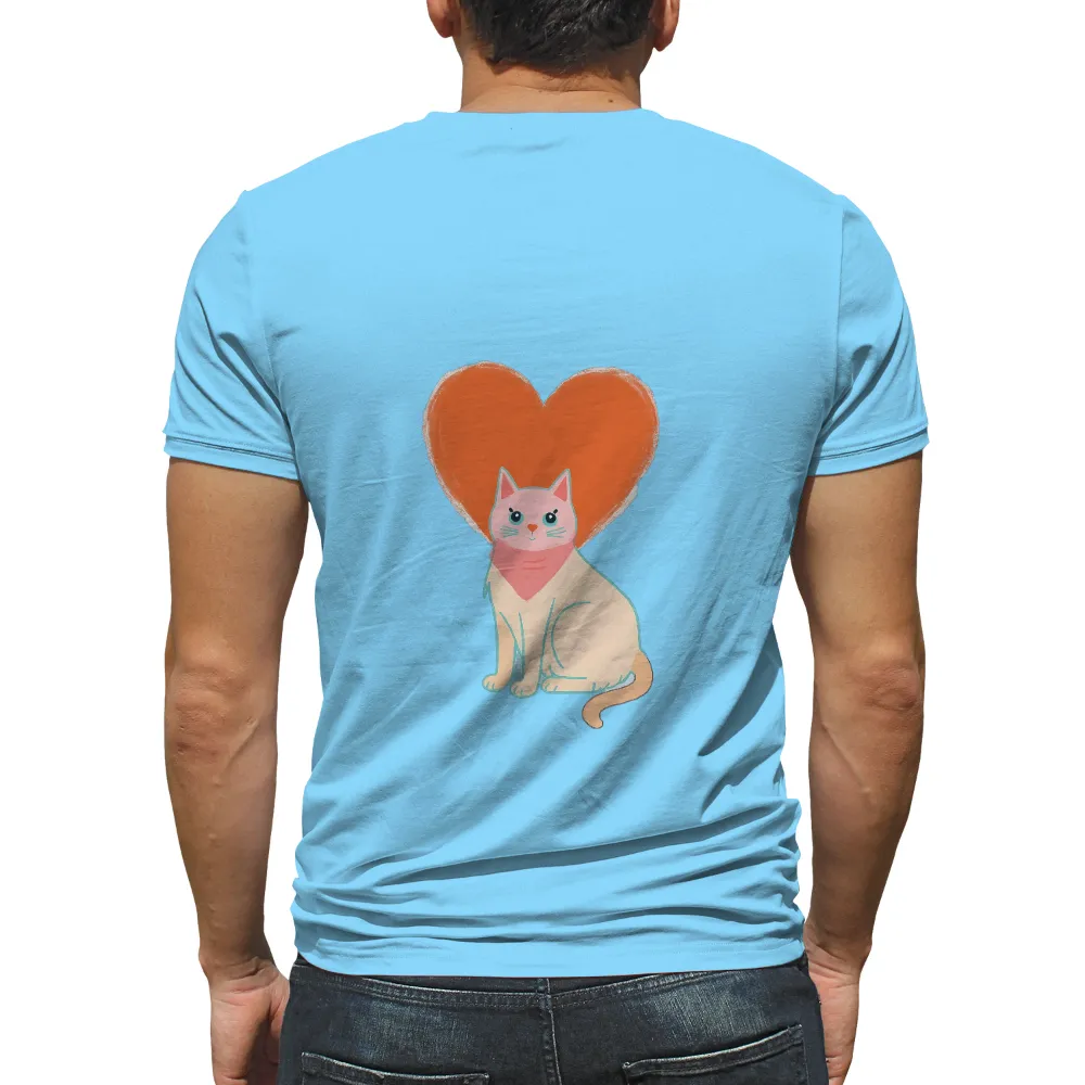 T-Shirt Printing: Love Your Cat - Minimalist Heart Design|cute fathers day shirt ideas