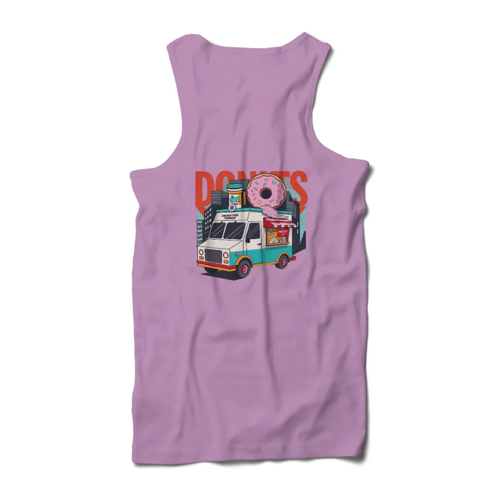 Tee Shirt Printing: Sweeter Things - Whimsical Food Truck Design|vibrant food truck