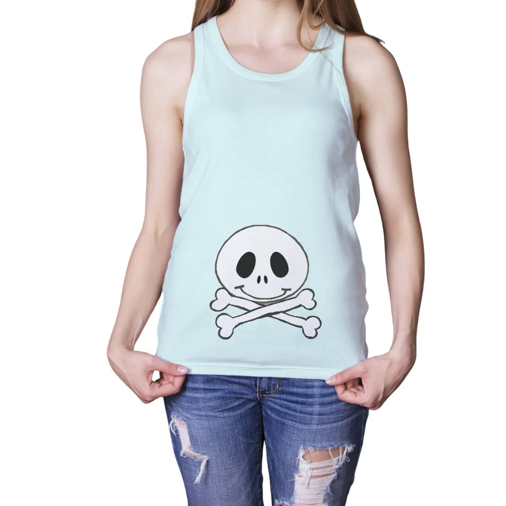 Shirts Graphic Tees: Skully's Playful Adventure with Crossed Bones|animal crossing skull shirt