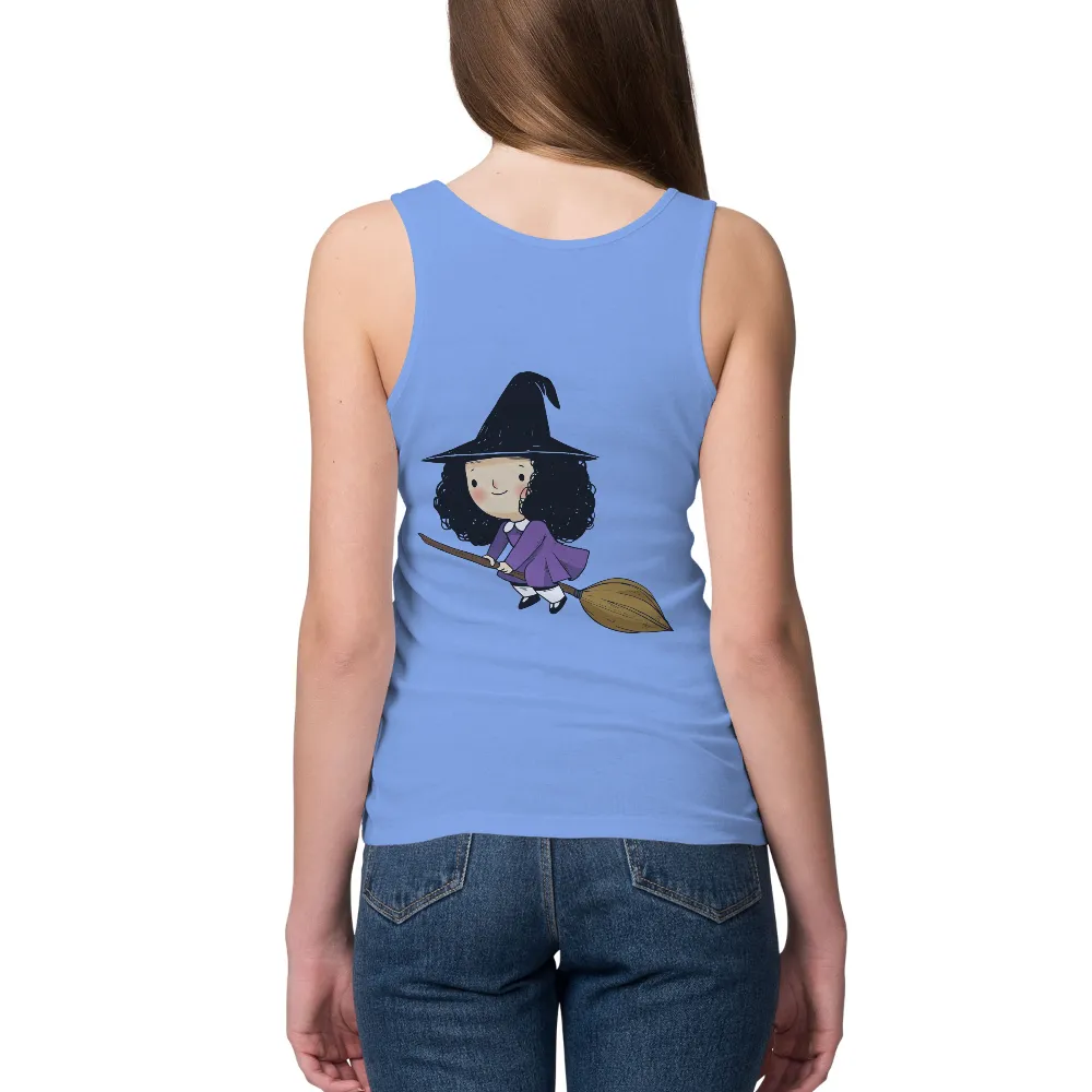 Tee Shirt Printing: Enchanting Witch Luna - Minimalist Magic Design|sunlight magic print shirt