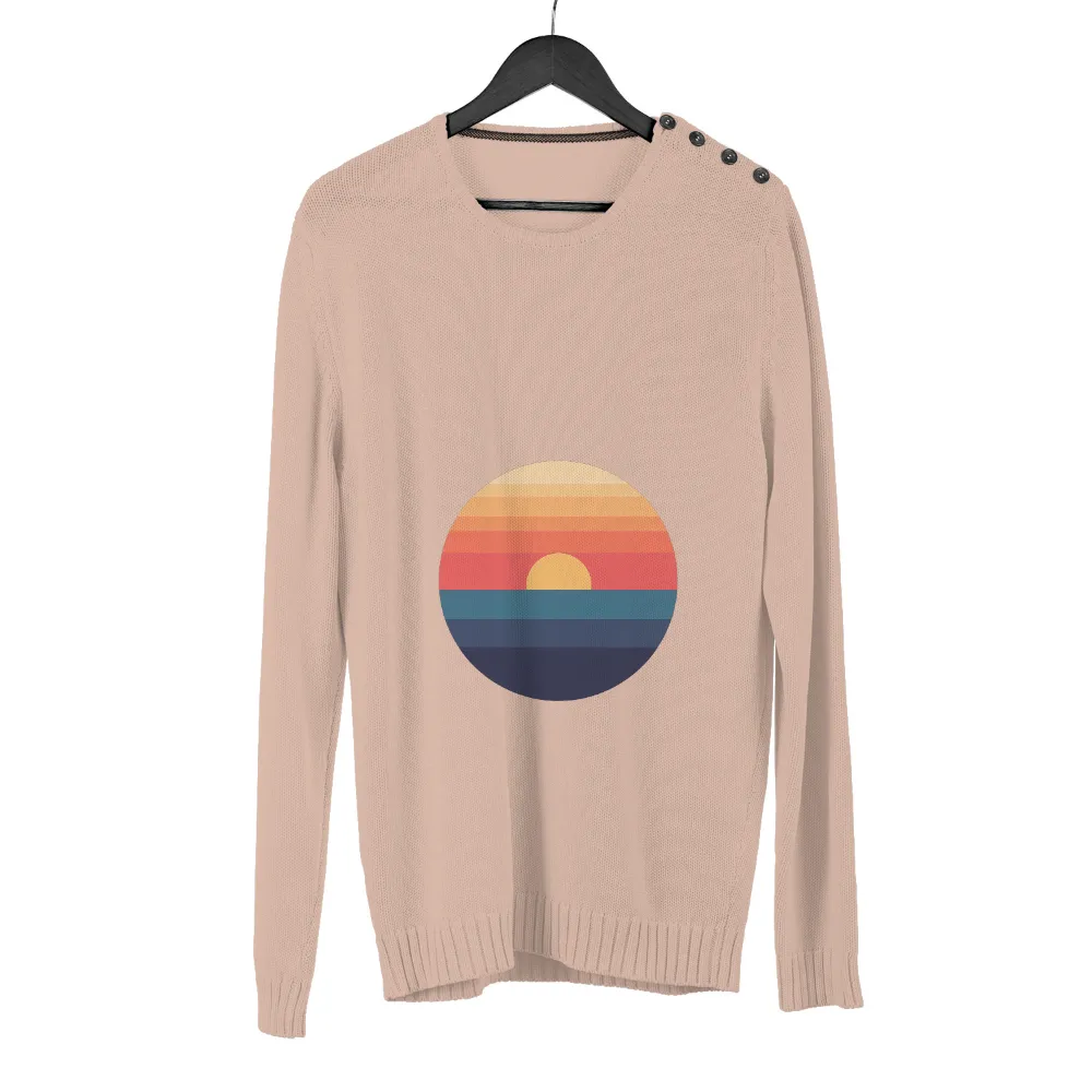 Sunset Over Ocean T-Shirts Pattern | Serenity & Hope| warm and cool colors