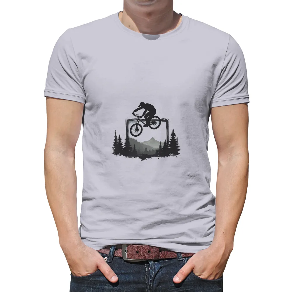 Custom T-Shirt Printing: Mountain Biking Adventure in Nature|adventure time shirt sex