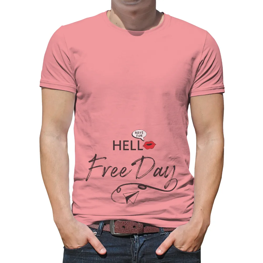 Tee Shirts Printed: Hello Free Day - Freedom, Joy, Paper Airplane|fun squad t shirt youtube