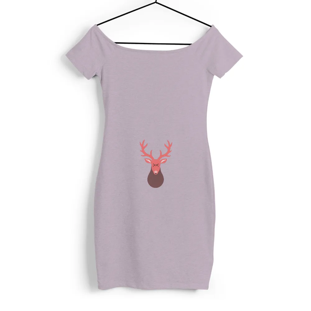 Tee Shirts Printed: Dreamlike Deer in Coral Gradient|pleasures surrealism tie dye shirt