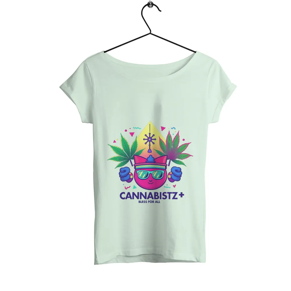 Cannabistz+ TShirt Printing | Cannabis Pop Culture Tee| Colorful cannabis leaves