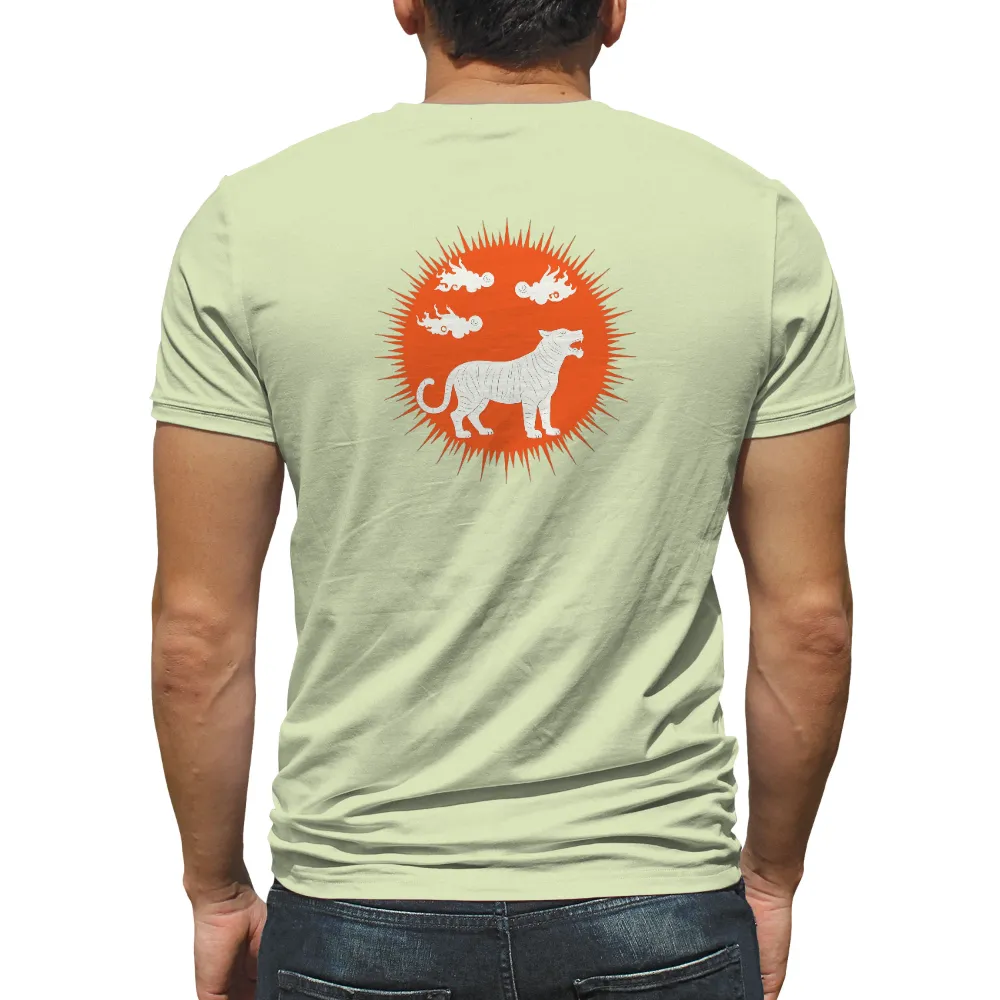 TShirt Printing: Embrace Your Inner Warrior with the White Tiger Design|the new day feel the power t shirt