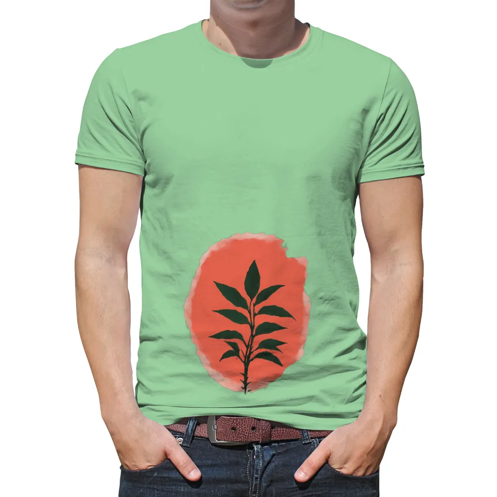 Custom T-Shirt Printing: Nature's Resilience - Artistic Plant Design|statement shirt design maker