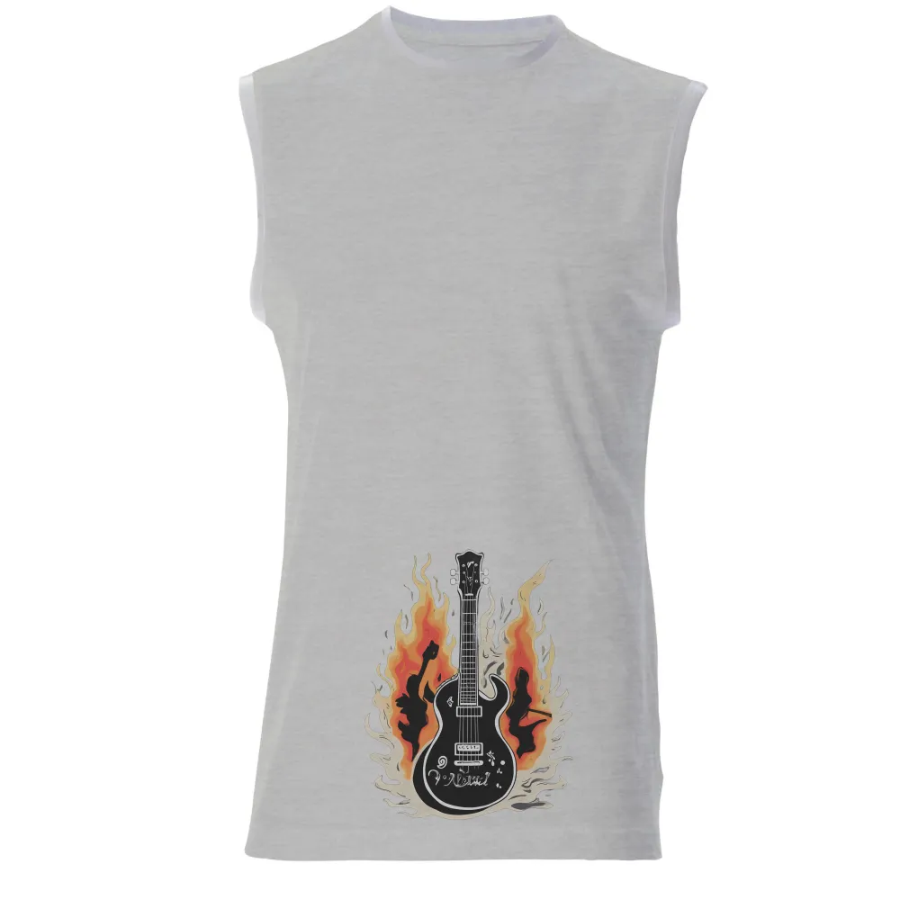 T-Shirts Design: Rock Music Flame Guitar|calgary flames capfriendly