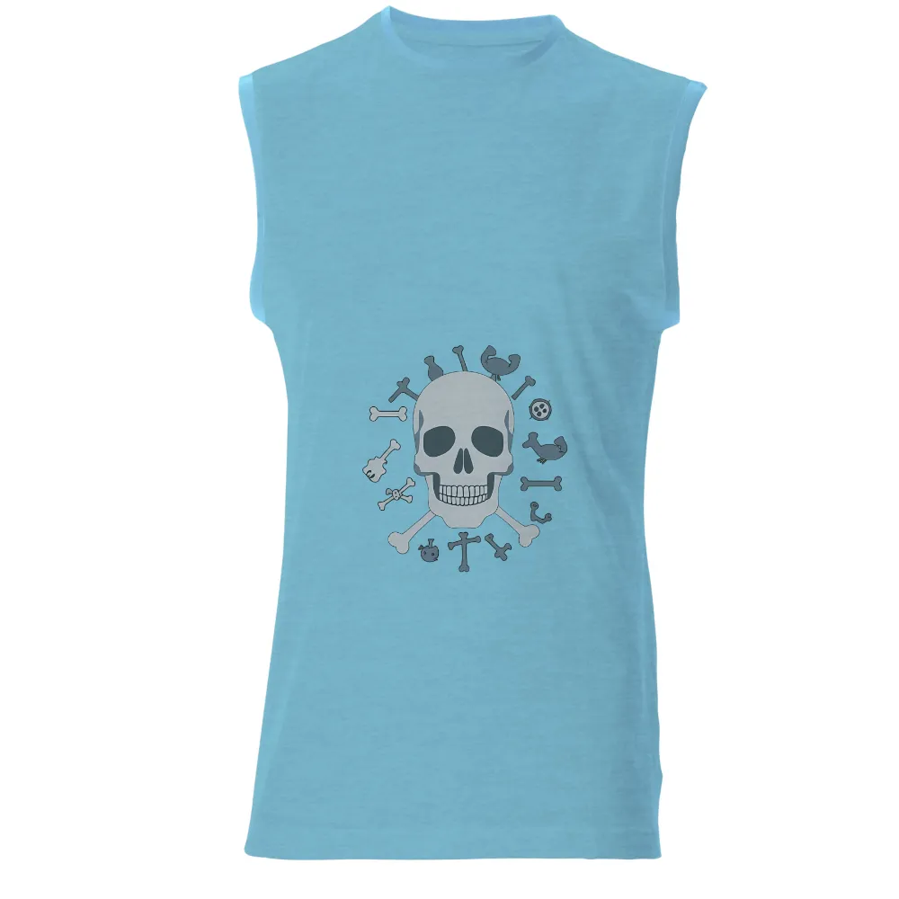 Graphic Tees: Exploring the Depths of Life and Death|Skull with bones and crosses