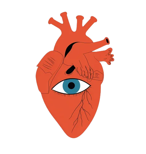 TShirt Design: Heart with Eye - Emotions and Life