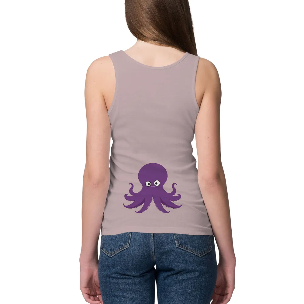 Custom T-Shirt Printing: Protect Our Oceans with Orion the Octopus|summer retro surf marine life printed casual tee