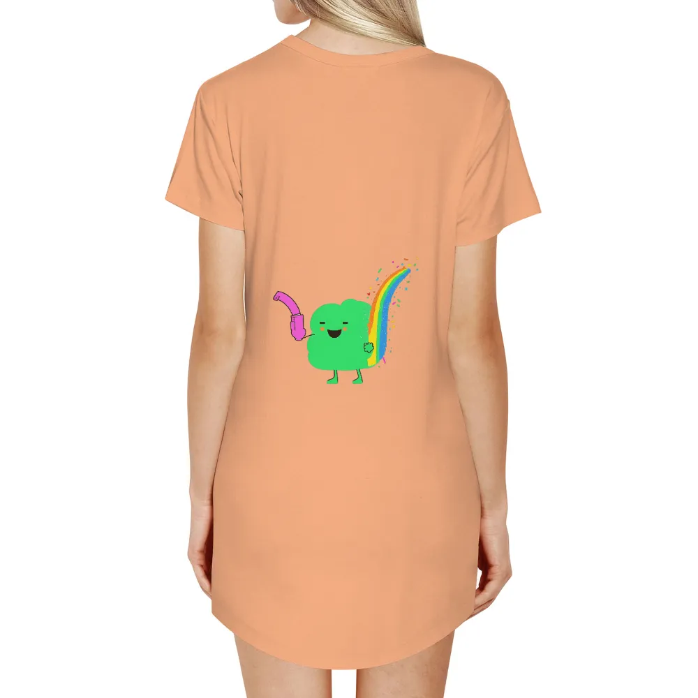 T-Shirts Custom: Spread Joy with Clover's Rainbow Pipe|rainbow pocket shirt