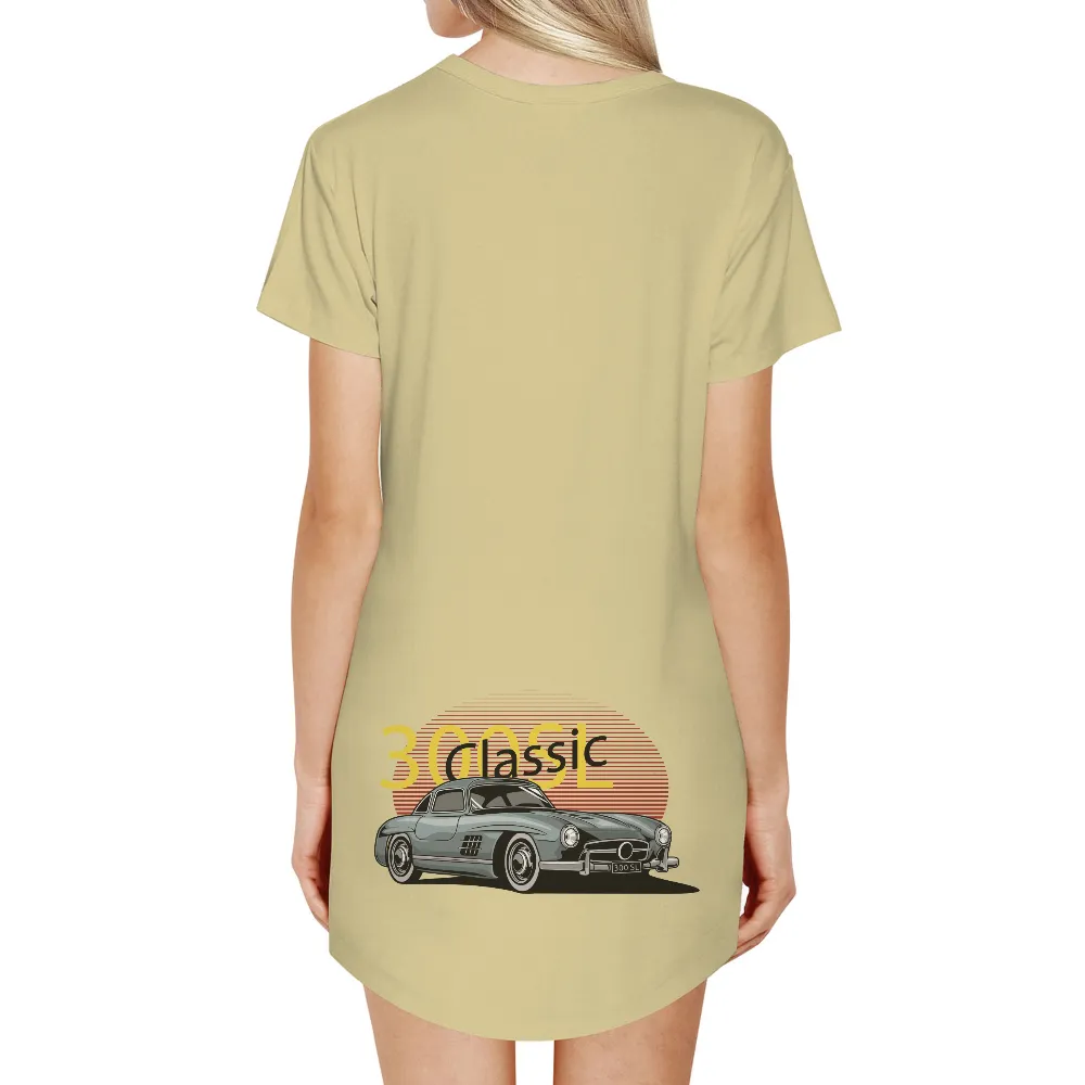 Graphic Tees: Classic Car Enthusiast - Vintage Mercedes-Benz 300 SL Design