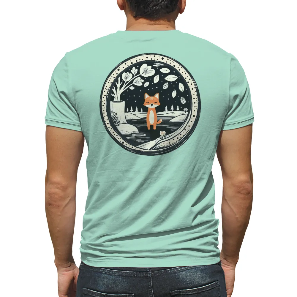 Custom T-Shirt Printing: Find Tranquility with Luna the Fox|t shirt painting on nature