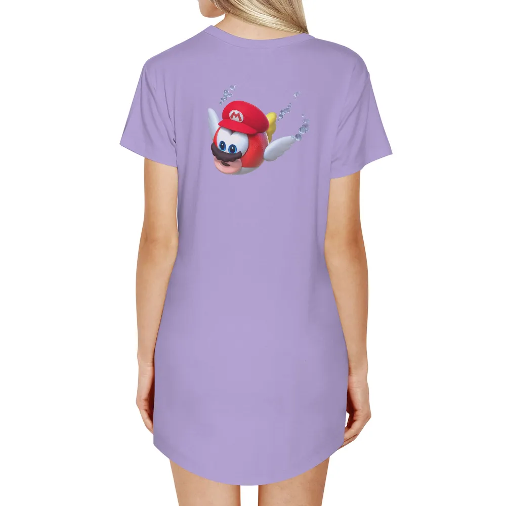 Shirts Graphic Tees: Heart Mario Wings Adventure|mario 35th anniversary shirt