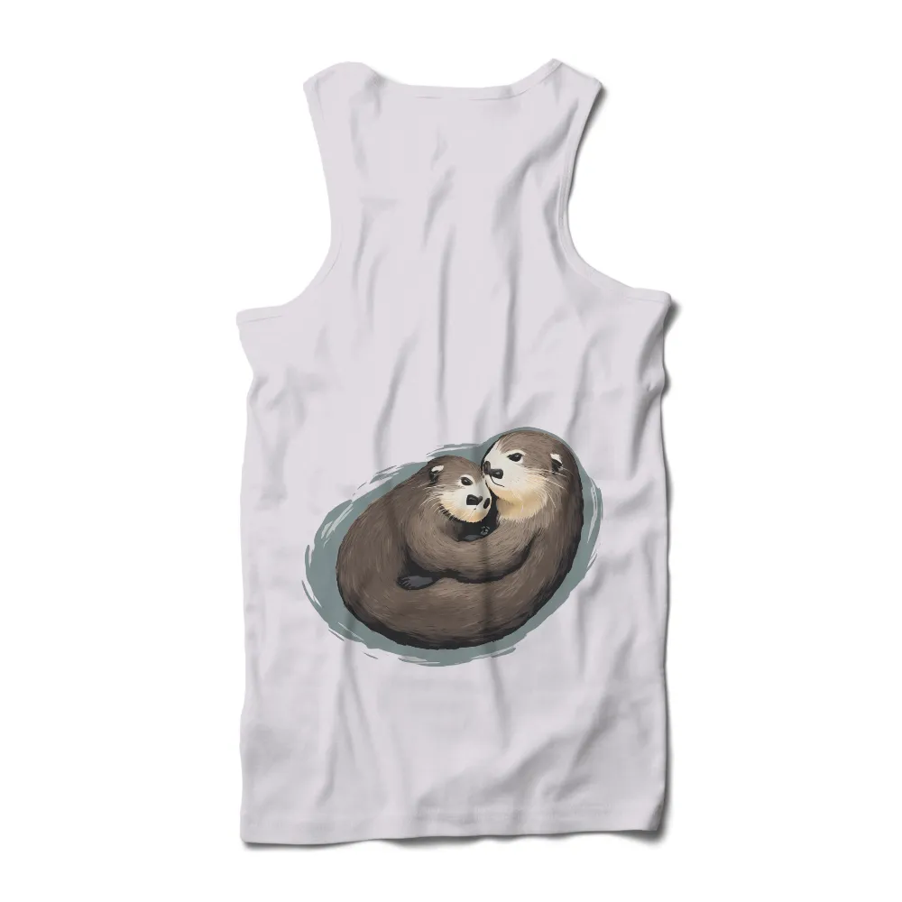 Graphic Tees: Otter Embrace - Artistic Designs|no money but love tshirt