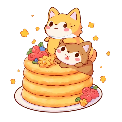 TShirt Design: Foxes and Pancakes - Heartwarming Moments