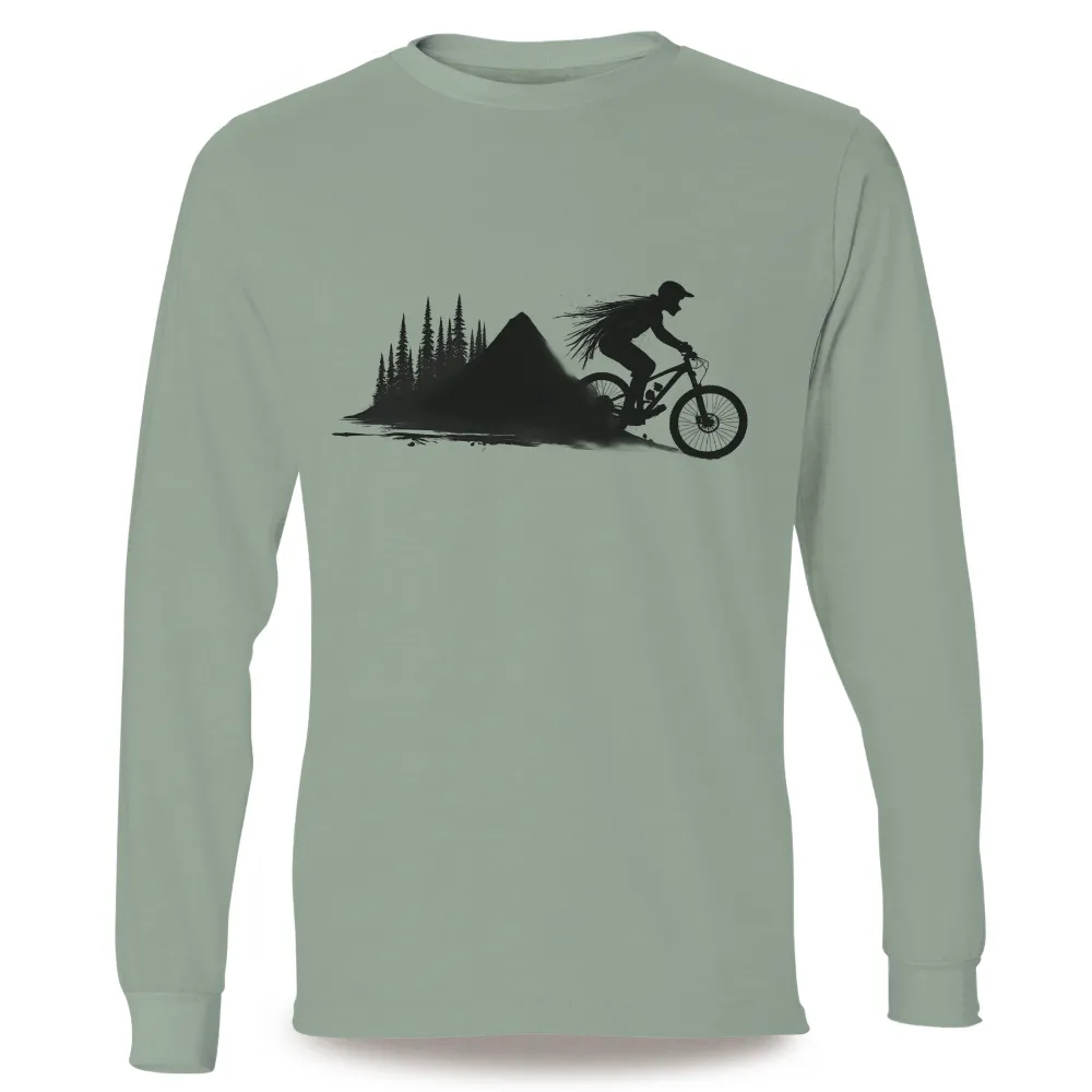 Tee Shirt Printing: Night Rider Adventure - Mountain Biking in Moonlight|death note ryuk silhouette