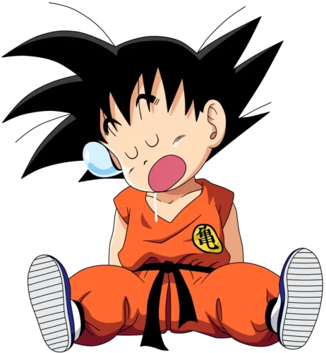 T-Shirts Custom: Goku's Playful Moment - Anime, Martial Arts, Bubble Gum Fun