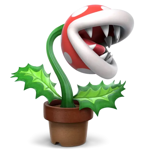 Shirts Graphic Tees: Piranha Plant from Classic Gaming