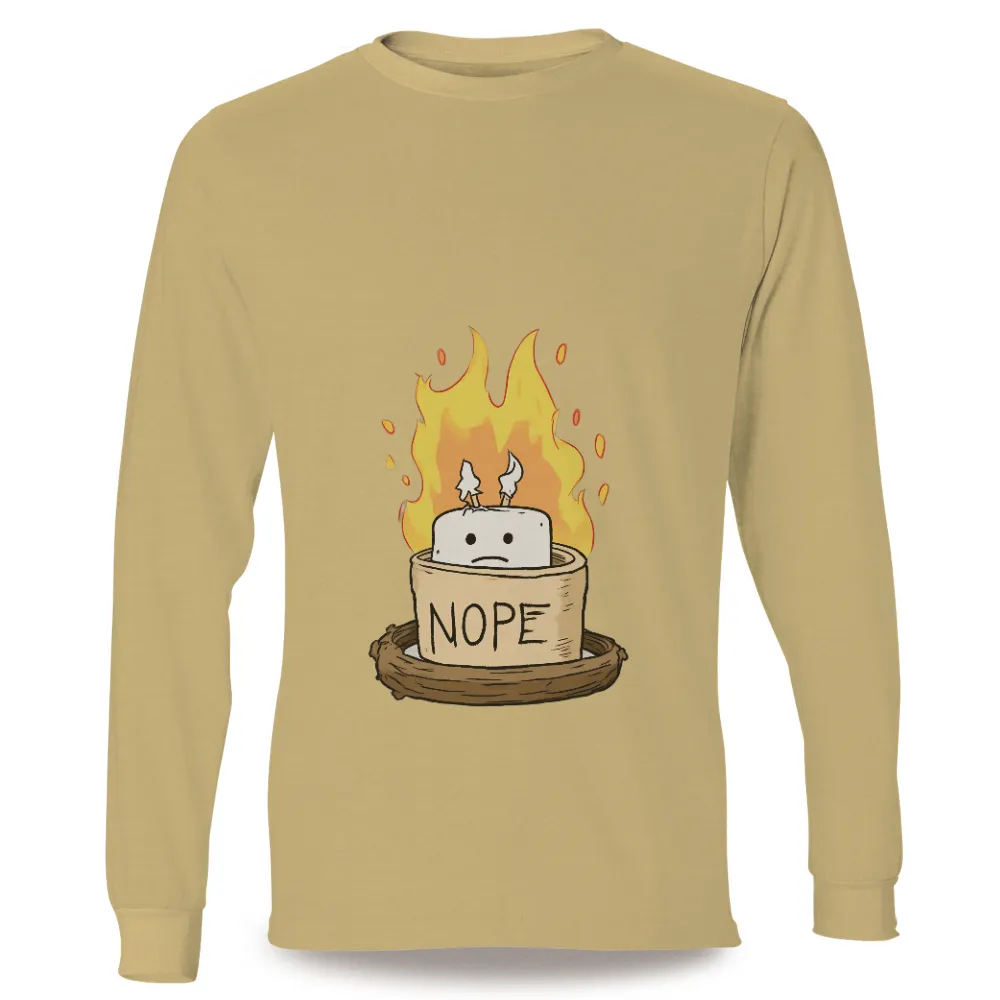 Tee Shirts Printed: Marshmallow Campfire NOPE|funny couple 4th of july shirts