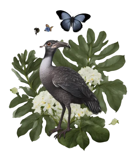 Tee Shirt Printing: Nature's Harmony - Raven and White Flowers