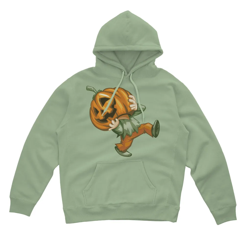 T-Shirts Design: Pumpkin Scarecrow Dancing in Halloween Fun|black shirt bleach tie dye halloween