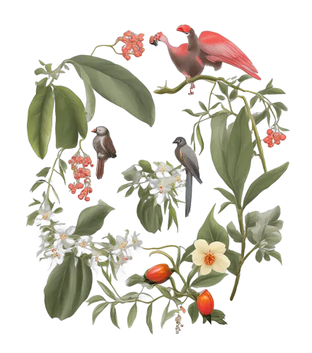 Custom T-Shirt Printing: Nature's Harmony in Botanical Illustration