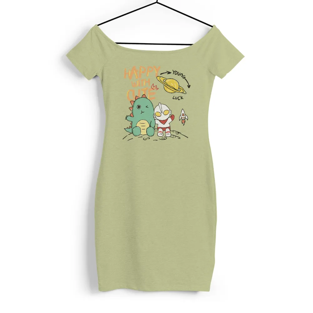 Customized Tee Shirts: Happy with Cute - Ultraman and Dinosaur Adventure|cute valentine shirts for women